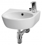 Vannitoa kraanikauss Cersanit Parva, keraamiline, 40 cm x 32 cm x 14.5 cm, valge v.