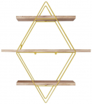 Seinariiul Kalune Design Prizma, pruun v./kuldne v., 70 cm x 16 cm x 30 cm