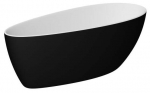 Vann, teisaldatav Besco Goya A-Line Black&White Matt, 170 cm x 80 cm x 65 cm, ovaalne, metall