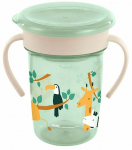 Laste kruus Miniland Sippy Jungle, 260 ml, 6+ kuud, plastik, roheline