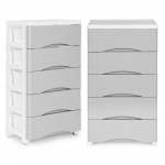 Hoiukapp, esemete hoidmiseks ModernHome, valge v./hall v., 27 x 39 x 75 cm