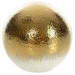 Kodukaunistus, "Pall" Max, 8 cm, kuld v./kreemjasvalge