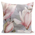 Dekoratiivpadjap&uuml;&uuml;r Magnolia, roosa/hall, 40 cm x 40 cm