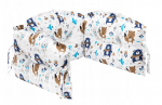 Kaitsepiire Thick Bear & Fox, sinine/pruun/valge, 160 cm x 30 cm