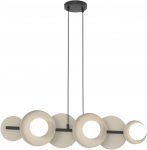 Valgusti rippuv Emibig Model 6, G9, 6 x 8 W, must v./beež v.