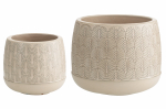 Lillepottide komplekt 4Living Trento, keraamiline, 38 cm x 38 cm, beež v., 2 tk