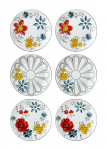 Taldrikute komplekt magustoidu Hermia DNR0053, &Oslash; 20 cm, mitmev&auml;rviline