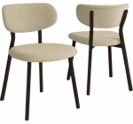 Toolide komplekt Kalune Design Toldy 240CHR4222, matt, kreemjasvalge/pruun v., 45 cm x 45 cm x 85 cm, 2 tk