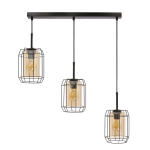Valgusti lagi Candellux Lighting Jonera 33-49315, E27, 3 x 40 W, merevaigu-kollane v. / must v.