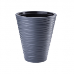 Lillepott Form Plastic Sahara 2722, plastik, hall/tumehall