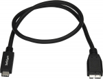 Kaabel StarTech USB-C to Micro-B USB-C, USB-micro-B 3.0 male, 0.5 m, must v.