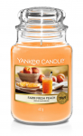 K&uuml;&uuml;nal, l&otilde;hna Yankee Candle Large Jar Farm Fresh Peach, 110 - 150 h, Oranž v.