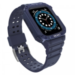 Rihmad Hurtel, Protect Strap Band With Case Apple Watch 45/44/42mm, s&uuml;gavsinine v.