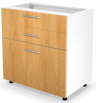 Alumine k&ouml;&ouml;gikapp Vento DS3-80/82, tamm v./valge v., 52 cm x 80 cm x 82 cm