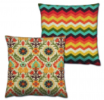 Dekoratiivne padi Mioli Decor Set, punane/mitmev&auml;rviline, 43 cm x 43 cm, 2 tk