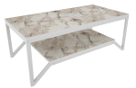 Kohvilaud Kalune Design Flora, valge v., 120 cm x 60 cm x 45.8 cm