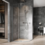 Du&scaron;ikabiin Ravak Nexty NSKK3-90 3O677U00Z1, pool&uuml;mar, aluseta, 90 cm x 90 cm x 195 cm, satiin v./l&auml;bipaistev