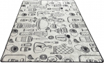 Koridorivaip Conceptum Hypnose 882CHL3173, valge/must, 300 cm x 80 cm