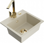 K&ouml;&ouml;givalamu Mexen Milo 6505-69-670300-50, graniit, 43.5 cm x 41 cm x 17.1 cm, kuldne/beež