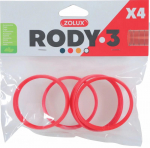 Liitmik n&auml;riliste puurile Zolux Rody 3 Connection Rings, 6 cm, punane