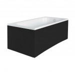 Vann, teisaldatav Besco Continea, 70 cm x 150 cm x 55.5 cm, ristk&uuml;lik, valge/must