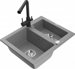 K&ouml;&ouml;givalamu koos kraaniga Mexen Carlos Duero, graniit, 58 cm x 47 cm x 17.7 cm, must/hall/kroom