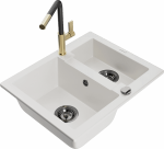 K&ouml;&ouml;givalamu koos kraaniga Mexen Carlos Flora, graniit, 58.2 cm x 47.5 cm x 17.7 cm, kuldne/valge/must