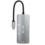 Adapter Aula UC-910 6in1, HDMI/Ethernet LAN (RJ-45)/USB 3.0 type C/2 x USB 2.0, hall v.