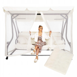 S&auml;&auml;sev&otilde;rk Springos GS0025M, hele pruun - ecru, 165 cm x 680 cm