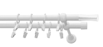 Kardinapuu komplekt Karpol Olimp Walec, 200 cm, &Oslash; 19 mm, valge v.