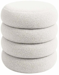 Tumba Akord Furniture Factory Snuggo Teddy, valge v., 42 cm x 42 cm x 44.5 cm