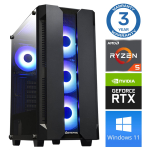 Statsionaarne arvuti Intop AMD Ryzen 5 5500, DDR4 32 GB, SSD 1 TB, Nvidia GeForce RTX3050 8 GB GDDR6, Windows 11 Pro
