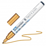 Tekstimarker Schneider Paint-lt 011, 2 mm, kuldne/metall