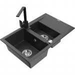 K&ouml;&ouml;givalamu koos kraaniga Mexen Gaspar, graniit, 73.7 cm x 47.5 cm x 17.7 cm, black granite+black