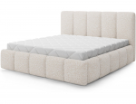 Voodi kahekohaline Edvige Jaffray 18, 160 x 200 cm, beež v., ilma madratsita, p&otilde;hjalippidega