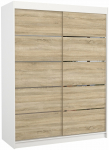 Riidekapp ADRK Luft, valge v./sonoma tamm v., 58 cm x 150 cm x 200 cm