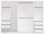 Riidekapp Openo, valge v., 50 cm x 260 cm x 200 cm, 3 tk