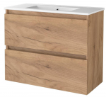 Vannitoakapp valamuga Sanibell Basicline, whiskey oak v., 39.5 cm x 81 cm x 67 cm