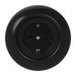 Pistikupesa Schneider Electric Renova WDE007077, maandusega, must