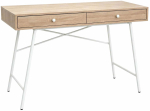 Kirjutuslaud sahtlitega Akord Furniture Factory Skandia, 120 cm x 50 cm, 80.5 cm, valge v./sonoma tamm v.