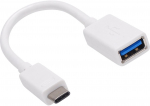 Adapter Sandberg USB-C to USB 3.0 USB C plug, USB 3.0 A female, 0.1 m, valge v.