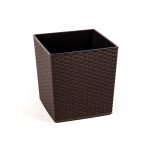 Lillepott Lamela Rattan 597-83, plastik, pruun v.