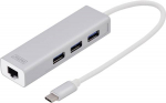 Dock jaam Digitus 3 + 1 DA-70255 Digitus USB-C GigE USB 3.0 Type C male, USB, 0.01 m, h&otilde;be v.