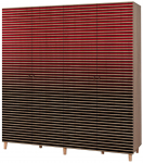 Riidekapp Kalune Design Imaj 221, must v./punane v./sonoma tamm v., 180 cm x 52 cm x 192 cm