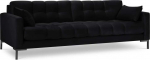 Diivan Micadoni Home Mamaia Velvet, must v., 217 x 92 cm x 75 cm