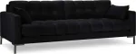 Diivan Micadoni Home Mamaia Velvet, must v., 217 x 92 cm x 75 cm