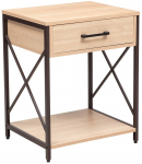 &Ouml;&ouml;kapp Home4you Hedvig 40843, must v./hele pruun v., 60 cm x 40 cm x 48 cm