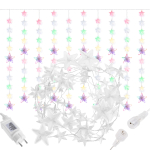 LED valguskardin Springos CL4005, 3.2 m, mitmev&auml;rviline, 180 LED