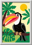 Maalimine numbrite j&auml;rgi Ravensburger Paint By Numbers Toucan In The Jungle, mitmev&auml;rviline