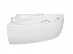 Vann, nurgaga Besco Natalia, 100 cm x 150 cm x 59.5 cm, vasakpoolne, valge